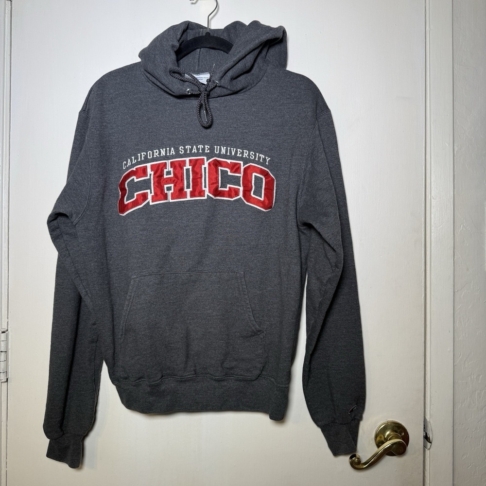 Champion CSU Chico California State University Hoodie Gray Sweatshirt Mens Small